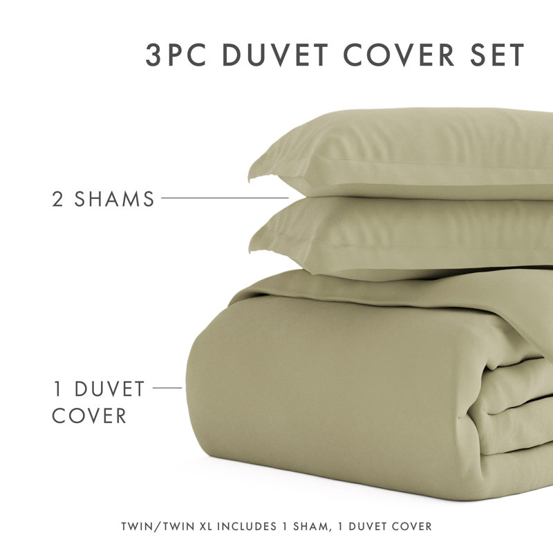 Ensemble de housse de couette en microfibre très douce Simply Soft™, Sauge, Housse de couette simple + 1 taie décorative