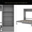 Grand lit escamotable avec compartiments de rangement à hauteur réglable et tablette, cadre de lit mural avec 1 tiroir, lit plateforme pliable multifonctionnel pour petit espace, chambre à coucher, chambre d'amis-499109399
