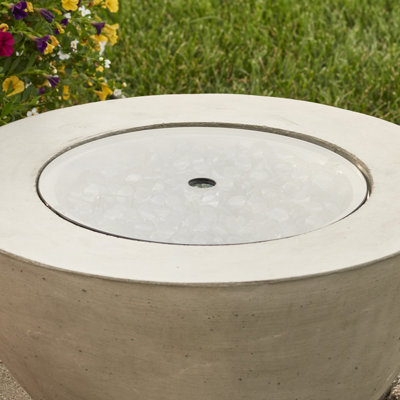 Crystal Fire Round Glass Center Disc