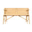 Ensemble de table de pique-nique et de banc d'extérieur 2 en 1 transformable - Mobilier de patio pliable en bois de sapin avec trou pour parasol