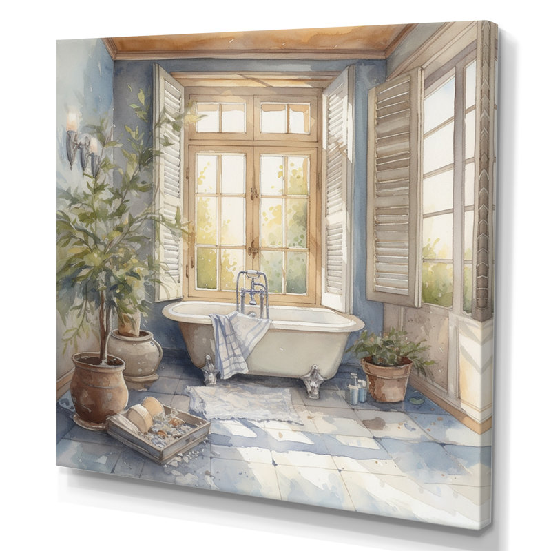 «Regna Old Farmhouse Bathaign III», reproduction sur toile, H 16 po x l 16 po x P 1 po