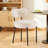 Boucle Sherpa Dining Chairs Set - Ergonomic Curved Back Upholstered Chairs with Sturdy Frame, Easy Assembly for Modern Kitchen & Dining Room-2097268071