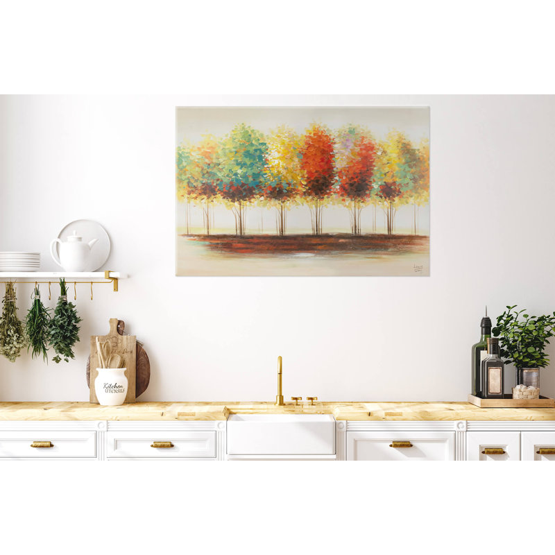 Hand -painted gradient acrylic painting