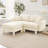 Boucle Fabric 2-Seat Loveseat Sofa Couch with Distinctive Shell-Shaped Armrests & 1 Ottoman-129585319