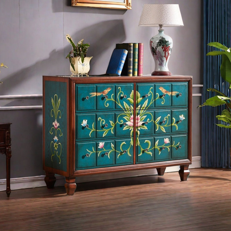 Commode décorative peinte de style européen
