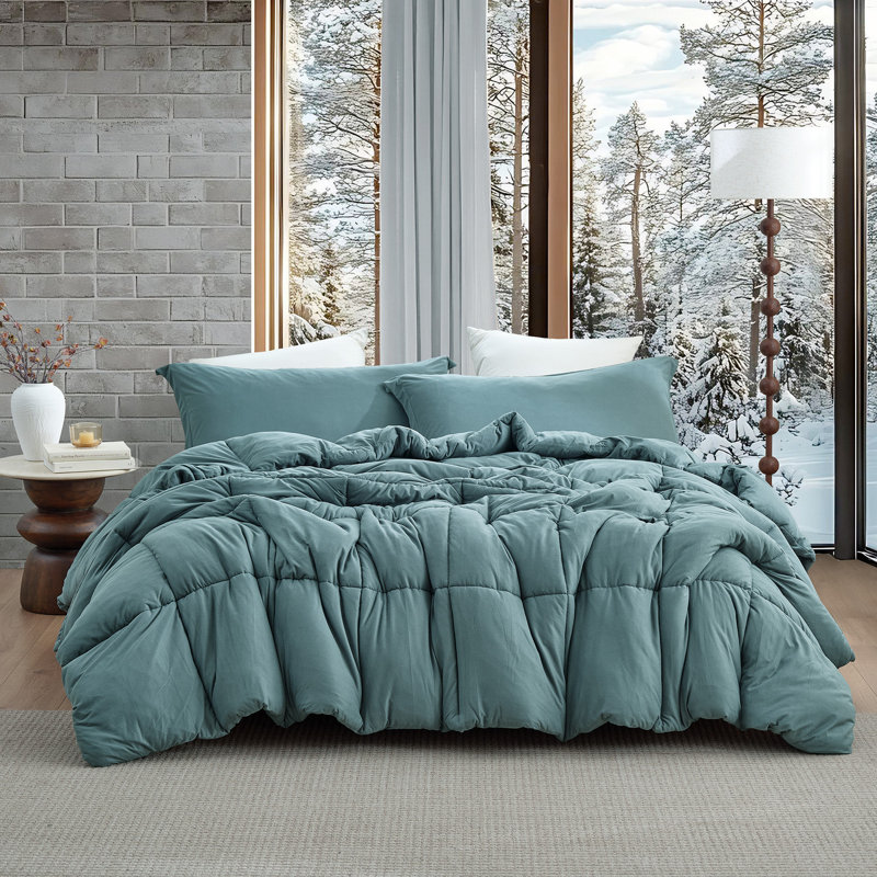843249116688, King Comforter + 2 King Shams, Green