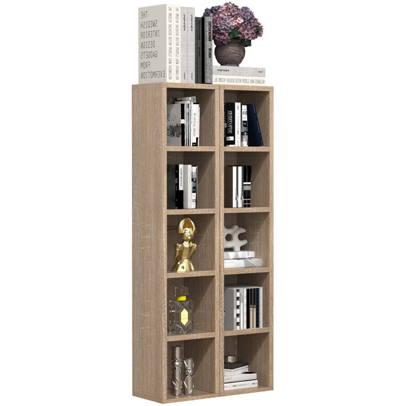 Atakhan 187 cm H x 20 cm W Standard Bookcase, Taupe
