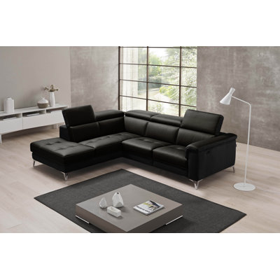 Ecksofa Almarine aus Echtleder