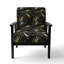 Blue Boho Chic Feathers Charms - Fauteuil rembourré de style bohémien, fauteuil d'appoint de style bohème