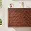 Meuble-lavabo mural simple flottant pré-assemblé de 36 po avec comptoir en céramique à 1 trou