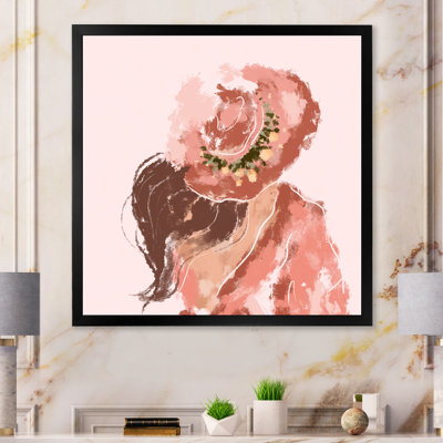 «Girl Sits Her Back Hat», décoration murale sur toile glam