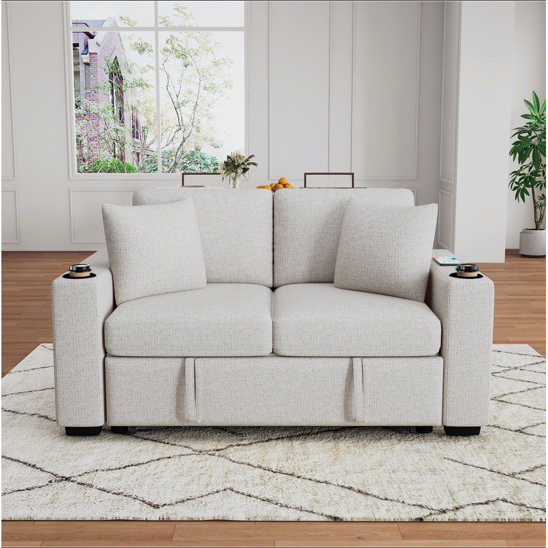 Canapé-lit 60,6 po, Beige