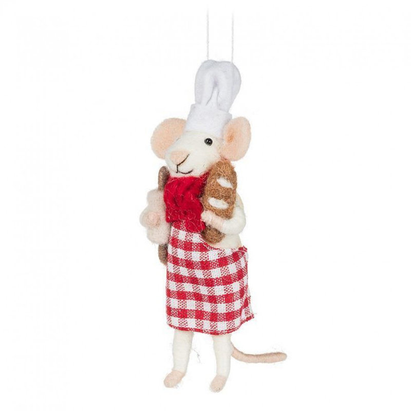 Ornement souris pâtissier