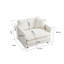 Fauteuil Comfy à assise simple en chenille blanche