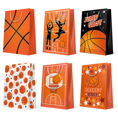 Basketball Gift Bags, 24 Pcs Basketball Gifts Paper Bag Set