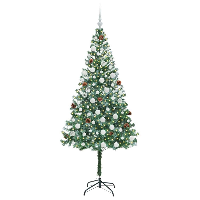 vidaXL Artificial Christmas Tree with Stand Green PVC and Steel, 5.91 ft