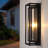 20" Classical Outdoor Wall Light With Glass Shade, Rectangular Wall Sconce In Matte Black，Waterproof-1970025037-1970025039