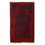 Melanney Oriental Area Rug in Red