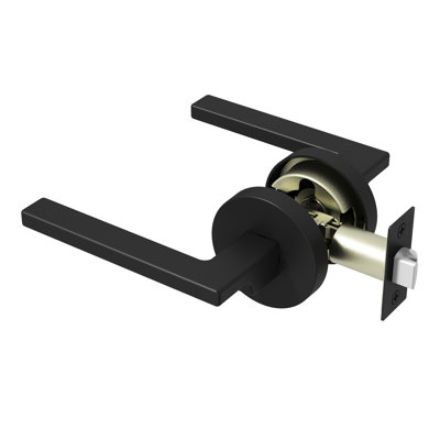 Dune Passage Door Lever Modern Concealed Design For (Hall & Closet) – Sleek Minimalist Style in Matte Black