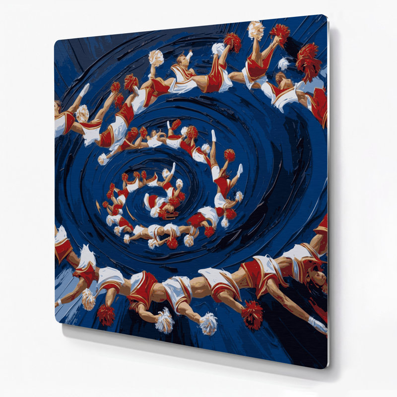 Art mural en métal bleu Sports