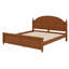 Élégante base de lit en bois avec tête de lit arquée, design classique intemporel-742152815-742152809