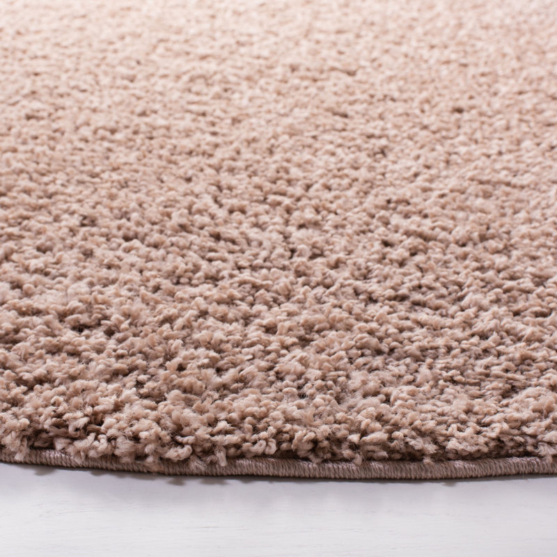 Schwanke Shag Performance Solid Color Rug, Round 6'7"