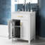 24"Bathroom Vanity Combo with Ceramic sink– Gold Accents – Ceramic Sink – Soft-Close Doors – Adjustable Shelf – 220LB Capacity-568054029