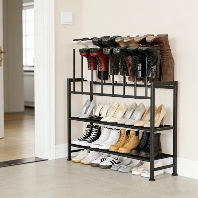 Multi-Purpose Metal Boot & Shoe Organizer Rack