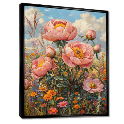 Barfield, pivoines dans les fleurs sauvages, patch VI - pivoines, art sur toile
