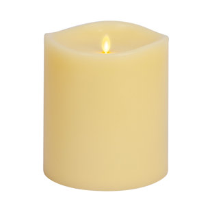 Luminara - Gold Glitter Flameless Candle Pillar - Melted Top Unscented - 3.0 x 6.5