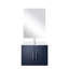 Meuble-lavabo 24 po x 22 po bleu marine avec comptoir en quartz blanc, miroir 18 po et robinet inclus