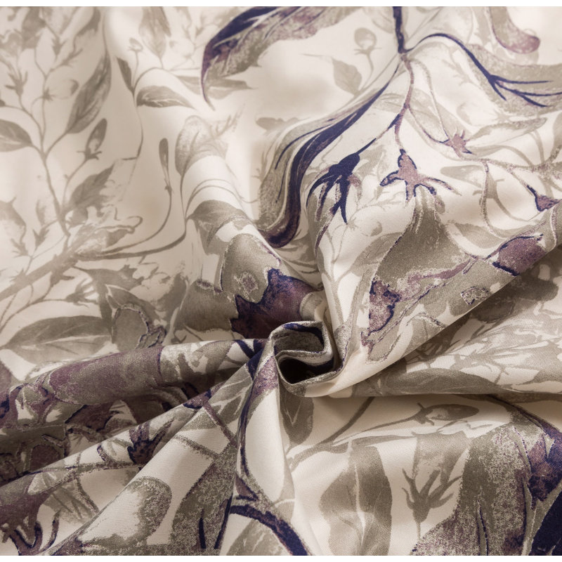 Polyester Sateen Floral Flat Sheet, King