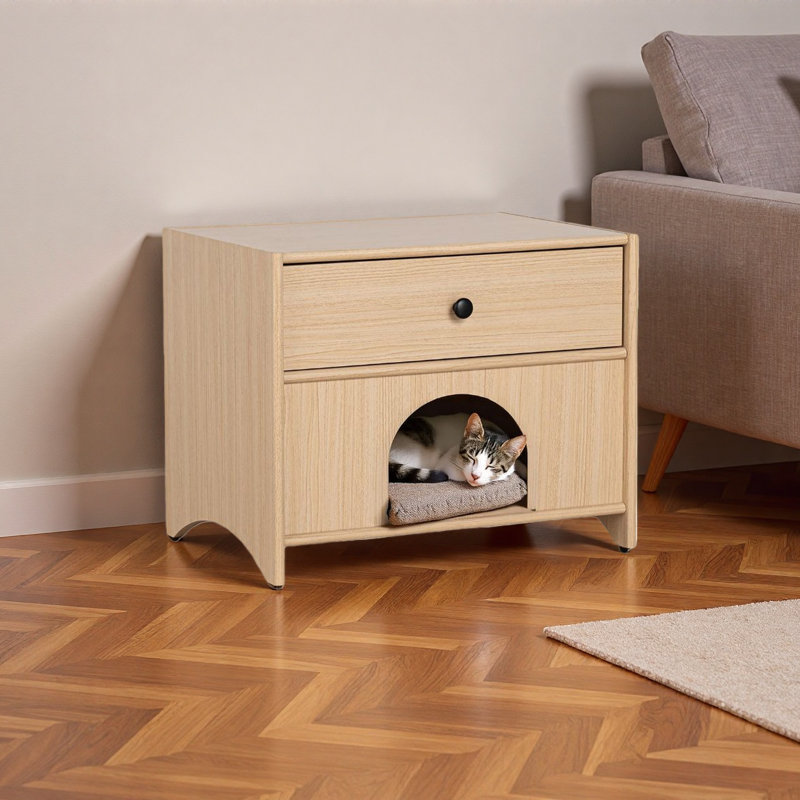 Table d'appoint 1 tiroir Mid-Century