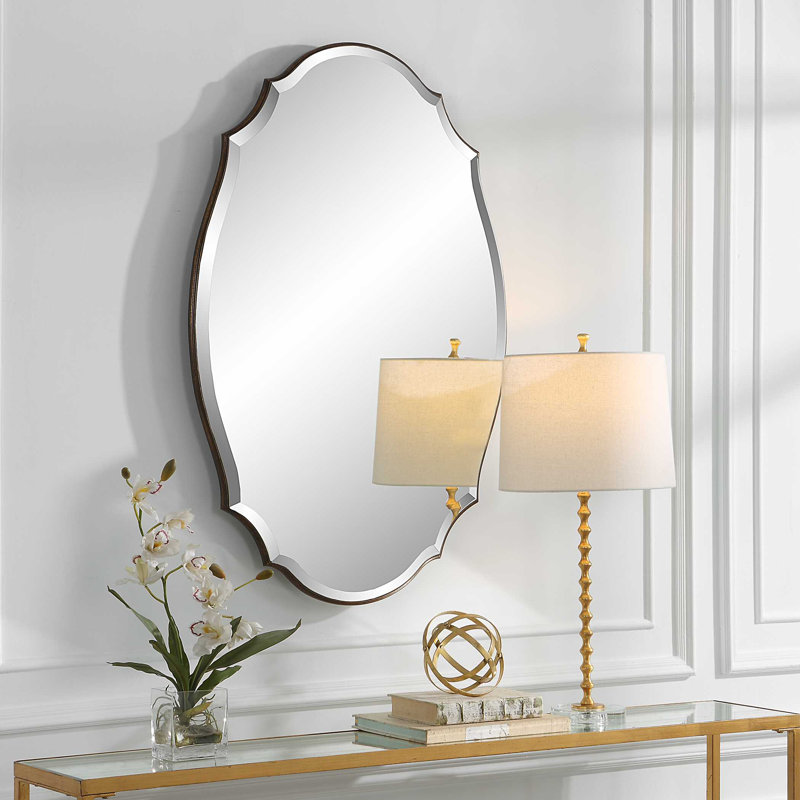 Miroir d'appoint Ikumi, Bronze vieilli, 42 po x 27,85 po