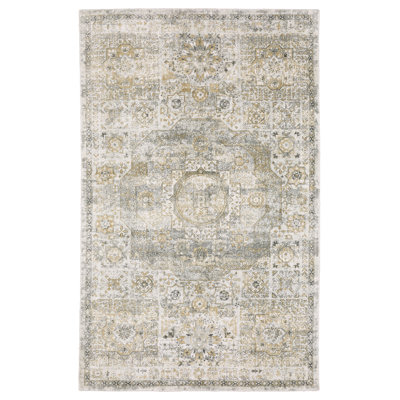 Eiligio Hand Knotted Wool/Viscose Oriental Area Rug