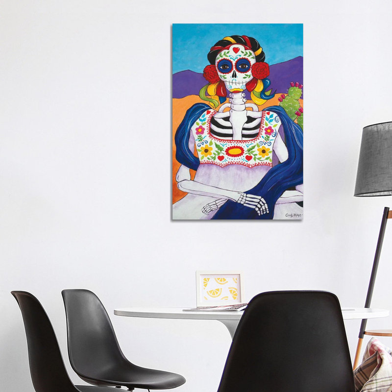 Mexican Mona Lisa by Candy Mayer - Wrapped Canvas Gallery-Wrapped Canvas Giclée, 101.6 cm H x 66.04 cm W x 1.91 cm D