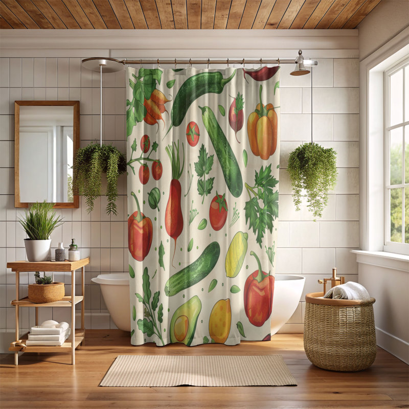 New Onion - Rideau de douche Premium, H 74 po x l 71 po