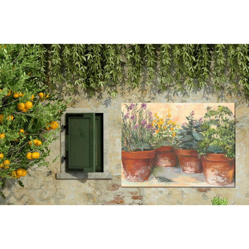 Mulford Herb Pots Outdoor Canvas Art