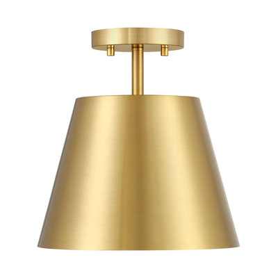 Oneeda 1-Light Ceiling Light in Natural Brass