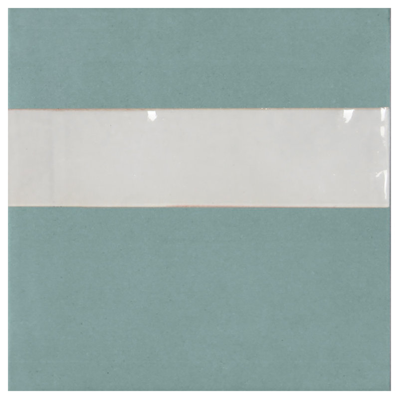 Carreau de porcelaine noir 6X6 Subway Tile Line, Bleu