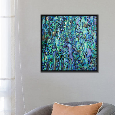 Abalone nacre - reproduction d'art mural - toile encadrée