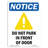Osha Notice - Do Not Park in Front of Door Sign with Symbol-79320307