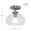 Plafonnier semi-encastré 1 lumière Kinsmon Plug & Play de style transitionnel et moderne - 9 pouces de hauteur et 10 pouces de largeur-107377568