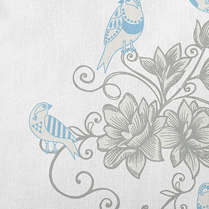 Coussin décoratif en polyester floral, H 18 po x l 18 po, Square