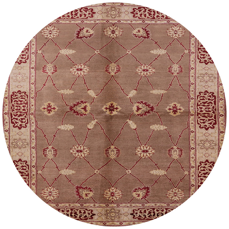 Tapis oriental brun Garbo, Rond 3 pi