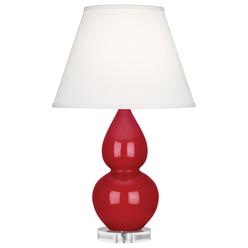Small Double Gourd Table Lamp, Ruby Red