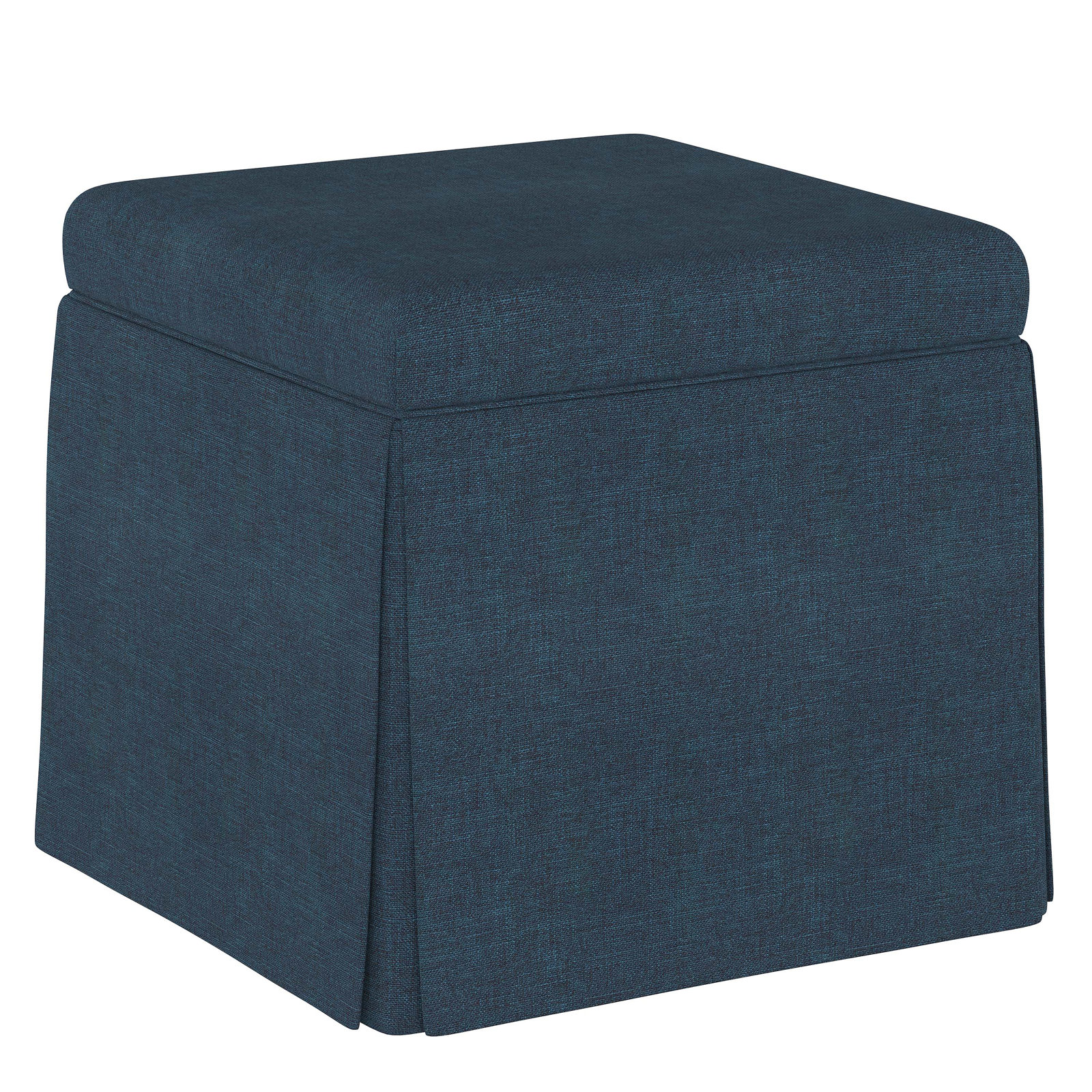 Bash 20" Ottoman, Blue Polyester Blend