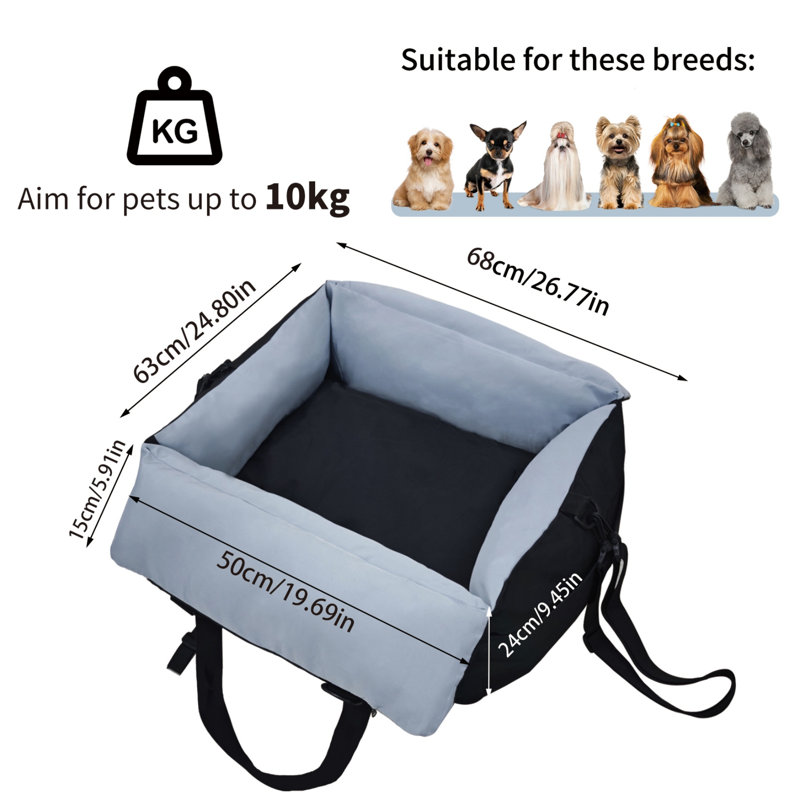 Pet Car Seat Bed, Black