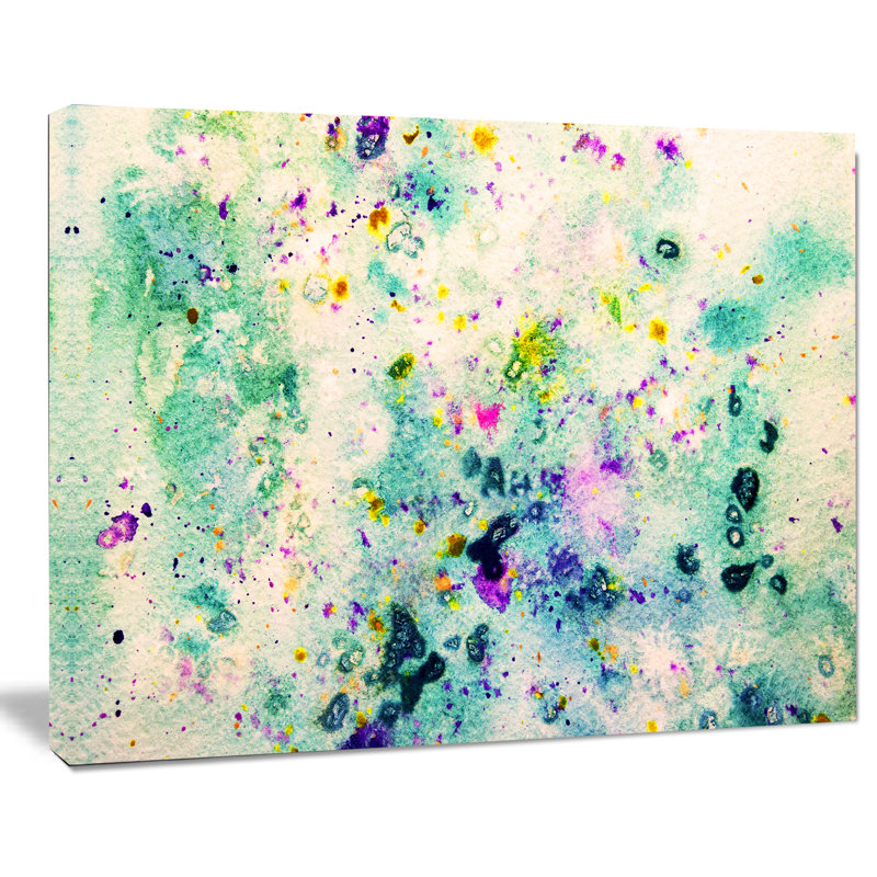 Impression abstraite sur toile de couleur abstraite, H 8 po x l 12 po