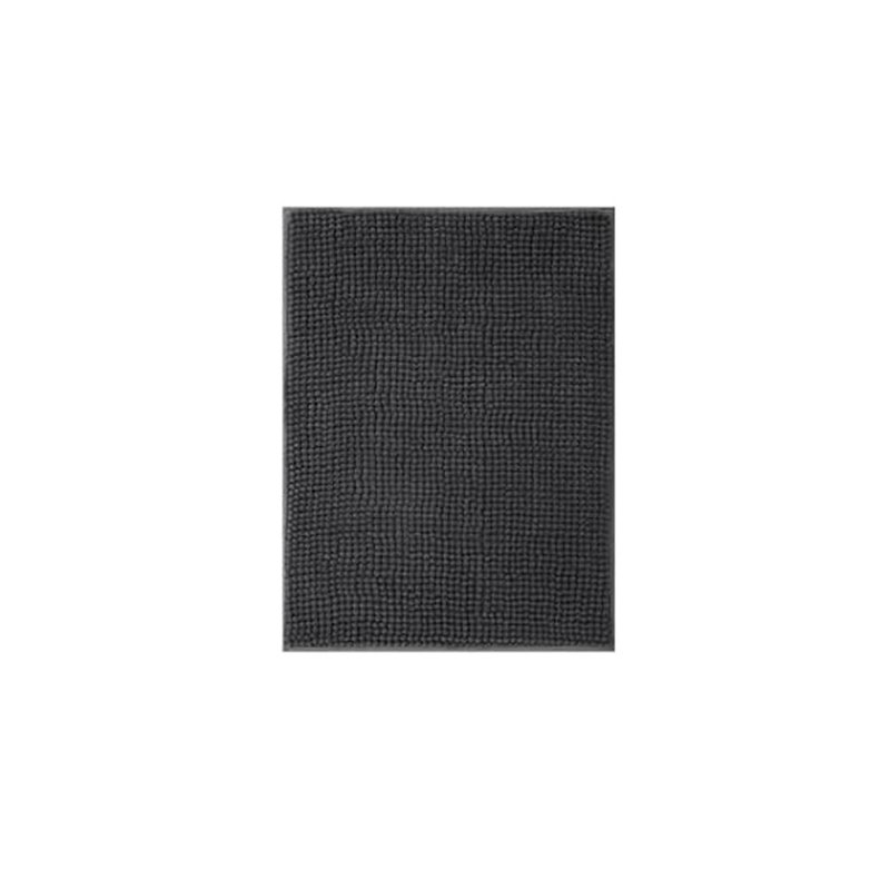 Chenille Non-Slip Bath Mat, Dark Grey